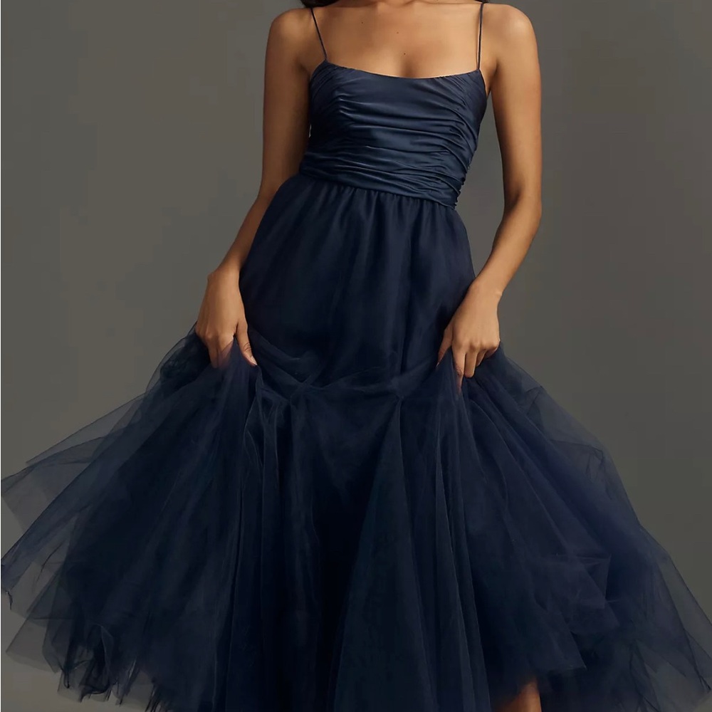 Hutch Toni Barre Sleeveless Tulle Maxi